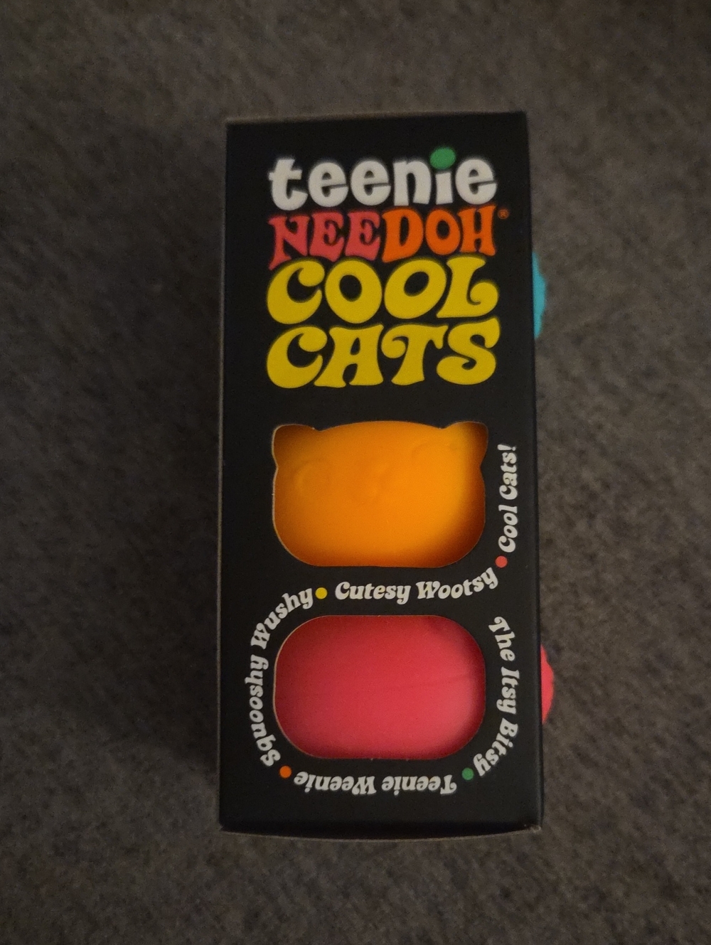 Teenie Needoh Cool Cats 3-Pack Green Pink Orange Schylling Squish Squeeze - Picture 4 of 5
